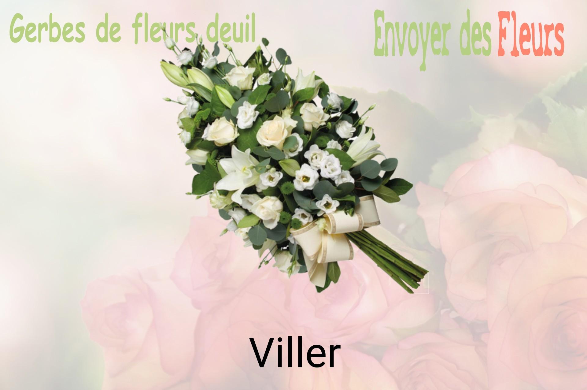 Gerbe de fleurs de deuil livrée à Viller